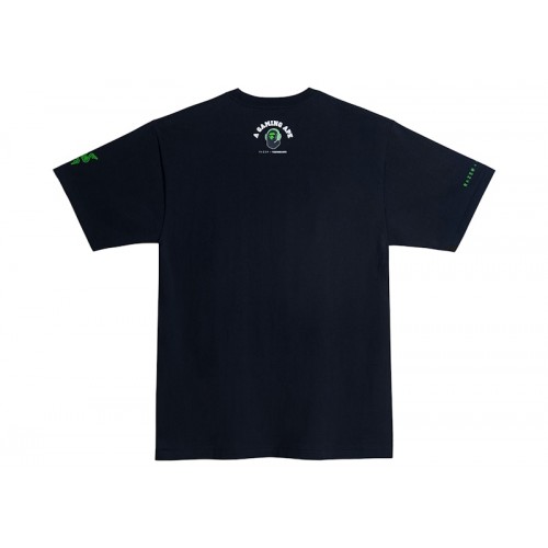 BAPE x Razer NEon Camo Ape Head Tee Black Green
