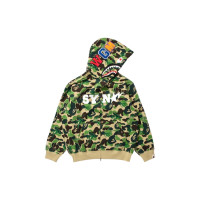 BAPE x Spotify x Central Cee Camo Shark Full Zip Hoodie Green