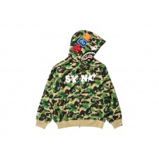 BAPE x Spotify x Central Cee Camo Shark Full Zip Hoodie Green