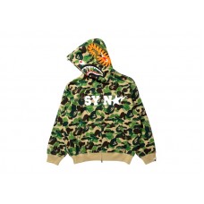 BAPE x Spotify x Central Cee Camo Shark Full Zip Hoodie Green