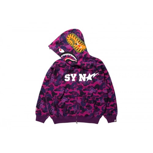 BAPE x Spotify x Central Cee Camo Shark Full Zip Hoodie Purple BAPE x Spotify x Central Cee Camo Shark Full Zip Hoodie Purple