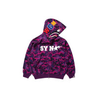 BAPE x Spotify x Central Cee Camo Shark Full Zip Hoodie Purple