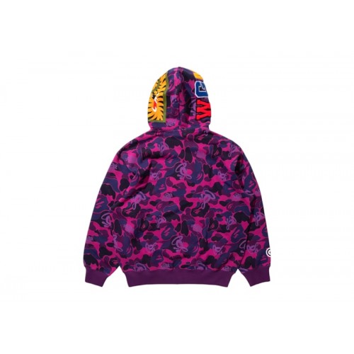 BAPE x Spotify x Central Cee Camo Shark Full Zip Hoodie Purple BAPE x Spotify x Central Cee Camo Shark Full Zip Hoodie Purple