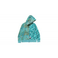 BAPE x Van Gogh Museum Shark Full Zip Hoodie Sax