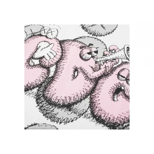 Оригинальный шмот CDG Shirt x KAWS T-shirt White/Pink/Grey - 70см