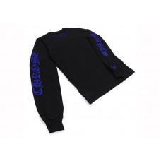 Chrome Hearts 1988 Neck Logo Long Sleeve T-shirt Black/Blue