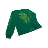 Chrome Hearts Cemetery Cross Long Sleeve Kelly Green/Glo Green