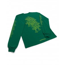 Chrome Hearts Cemetery Cross Long Sleeve Kelly Green/Glo Green