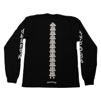 Chrome Hearts Cemetery Cross Tire Tracks L/S T-shirt Black