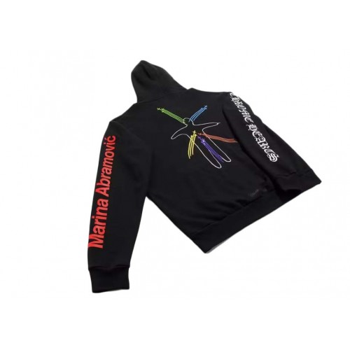 Оригинальный шмот Chrome Hearts CH + ABRAMOVIC Hoodie Black