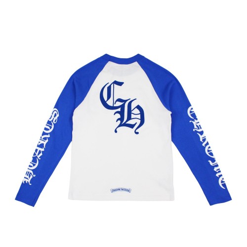 Оригинальный шмот Chrome Hearts CH Baseball Shirt White/Blue