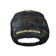 Chrome Hearts CH Hollywood Corduroy Trucker Hat Black/Gold