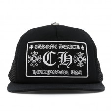 Chrome Hearts CH Hollywood Trucker Hat Black/Black