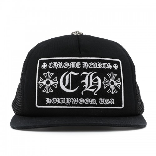 Chrome Hearts CH Hollywood Trucker Hat Black/Black