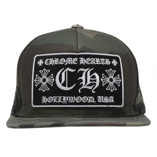 Chrome Hearts CH Hollywood Trucker Hat Camo