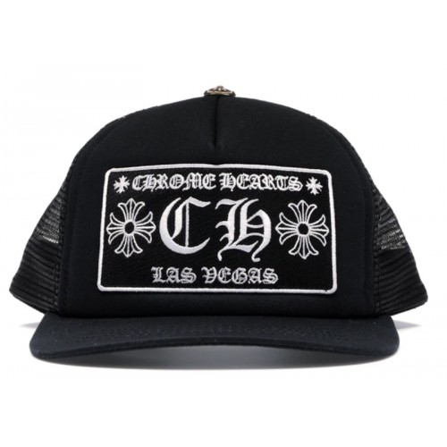 Chrome Hearts CH Las Vegas Trucker Hat Black/Black