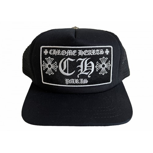 Chrome Hearts CH Paris Trucker Hat Black