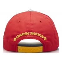 Chrome Hearts CH Silver Button Hat Red/Yellow