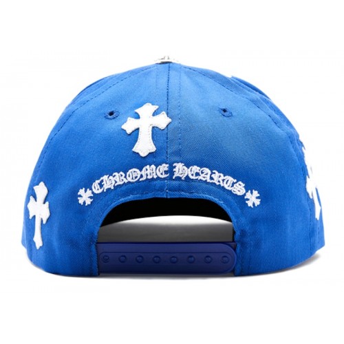 Chrome Hearts Cross Patch Baseball Hat Blue