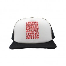 Chrome Hearts Eyechart Trucker Hat Black/White/Red