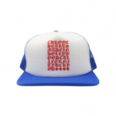 Chrome Hearts Eyechart Trucker Hat Blue/White/Red