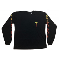 Chrome Hearts Gradient Logo L/S T-Shirt Black/Yellow/Orange