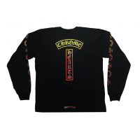 Chrome Hearts Gradient Logo L/S T-Shirt Black/Yellow/Orange