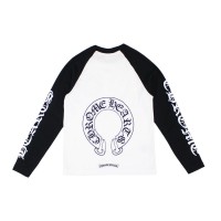 Chrome Hearts Horseshoe Baseball Shirt White/Black