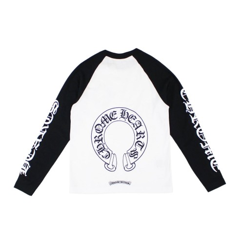 Оригинальный шмот Chrome Hearts Horseshoe Baseball Shirt White/Black