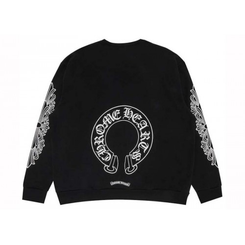 Chrome Hearts Horseshoe Logo Crewneck Sweatshirt Black