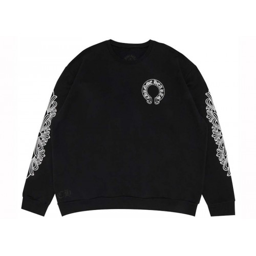 Chrome Hearts Horseshoe Logo Crewneck Sweatshirt Black