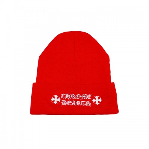Chrome Hearts Logo Beanie Red