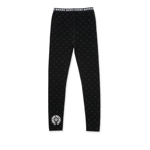 Chrome Hearts Logo Leggings Black/Grey Multilogo