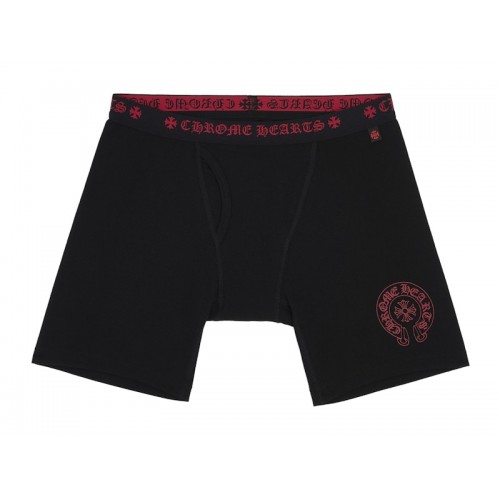 Chrome Hearts Long Boxer Brief Black/Red