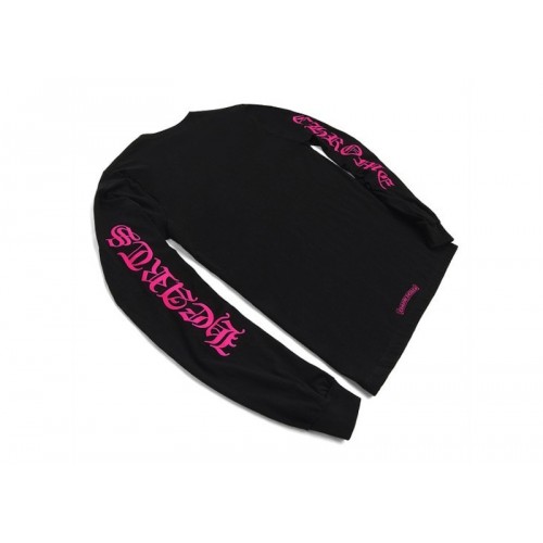 Chrome Hearts Long Sleeve Pocket Crew Hot Pink/Black