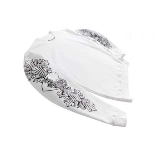 Chrome Hearts Chrome Hearts Love You Floral Crewneck Sweatshirt White