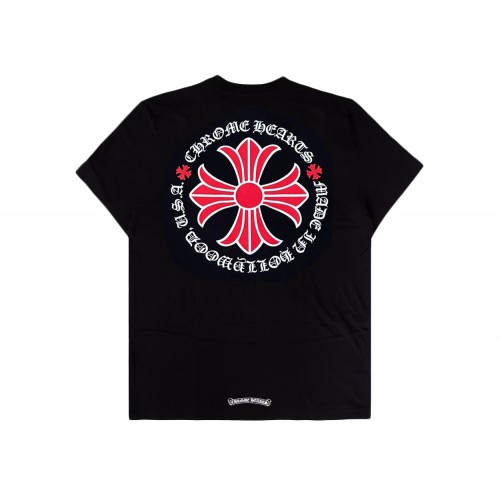 Оригинальный шмот Chrome Hearts Made In Hollywood Plus Cross T-shirt Black/Red