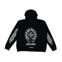 Chrome Hearts Malibu Exclusive Horse Shoe Zip Up Hoodie Black