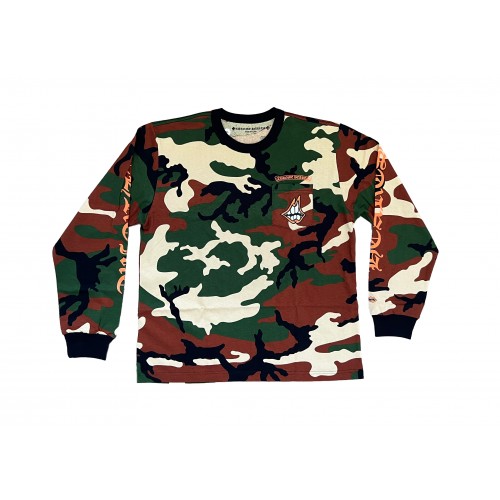 Оригинальный шмот Chrome Hearts Matty Boy Caution L/S T-shirt Camo