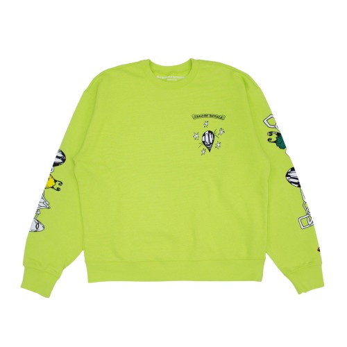 Оригинальный шмот Chrome Hearts Matty Boy Link Crewneck Sweatshirt Lime Green