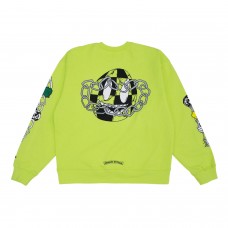 Chrome Hearts Matty Boy Link Crewneck Sweatshirt Lime Green