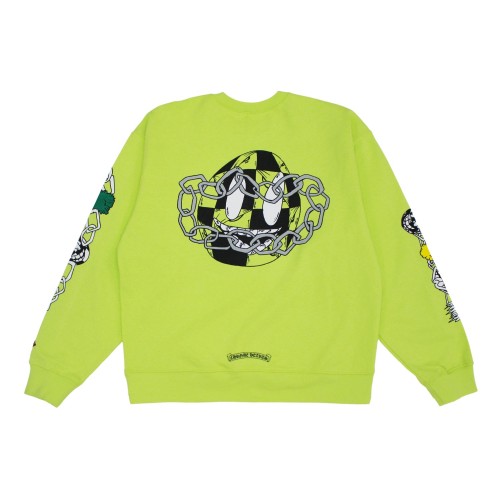 Оригинальный шмот Chrome Hearts Matty Boy Link Crewneck Sweatshirt Lime Green