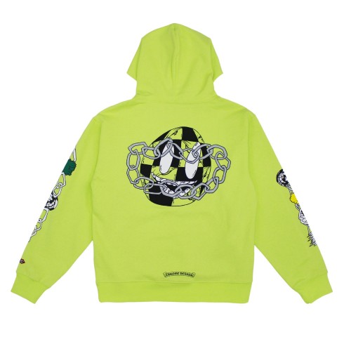 Оригинальный шмот Chrome Hearts Matty Boy Link Hoodie Lime Green