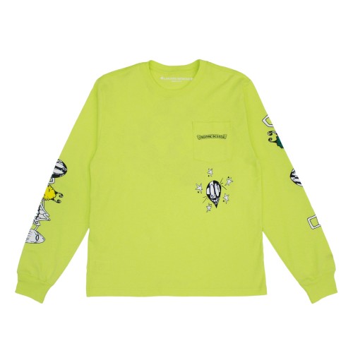 Оригинальный шмот Chrome Hearts Matty Boy Link L/S T-shirt Lime Green