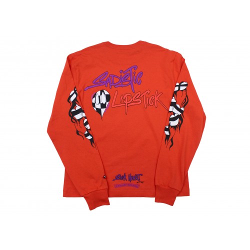 Оригинальный шмот Chrome Hearts Matty Boy Sadistic Lipstick L/S T-shirt Red