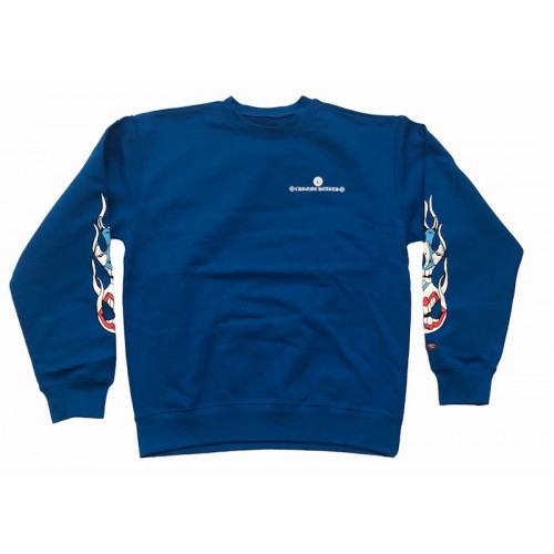 Chrome Hearts Matty Boy Space Crewneck Sweatshirt Blue