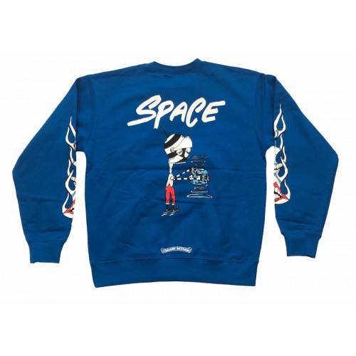 Chrome Hearts Matty Boy Space Crewneck Sweatshirt Blue