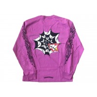 Chrome Hearts Matty Boy Spider Web L/S T-shirt Purple