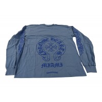 Chrome Hearts Miami Exclusive Long Sleeve T-shirt Blue/Dark Blue
