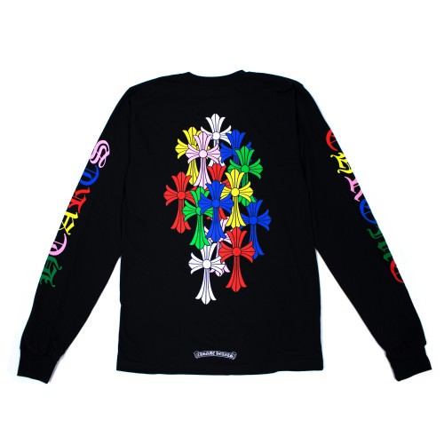 Оригинальный шмот Chrome Hearts Multi Color Cross Cemetery L/S T-shirt Black